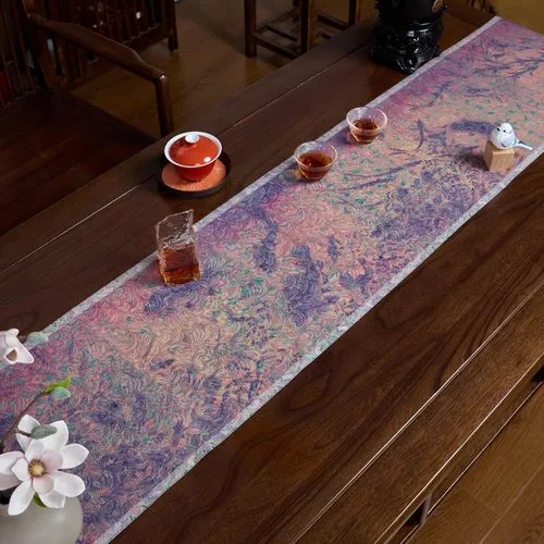 Miniatura 21 de Extra Long 2-Piece Table Runner Set 118, Waterproof Banquet Table Decor, Double Sided Event Cloth, Heavy Duty Tea Mat, Washable Reversible Brocade