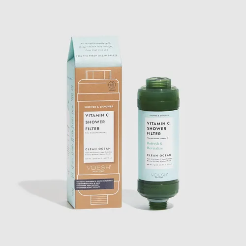 Miniatura 4 de VOESH Filtro de ducha de vitamina C, océano limpio, aromaterapia de ducha, purificador de agua, suavizante de agua, probióticos veganos, cabezal