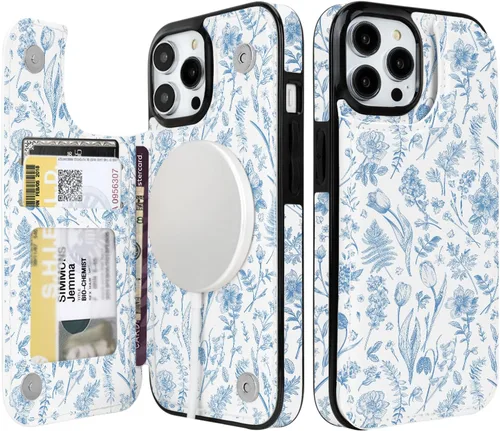 Miniatura 26 de uCOLOR Funda compatible con iPhone 13 Pro Max de 6.7 pulgadas con ranura para tarjetero, función atril, doble cierre magnético y diseño de bloqueo