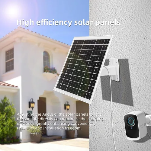 Miniatura 2 de Paquete de 4 cargadores de panel solar de cámara de 7 W compatibles con eufyCam 3/S330, 3C/S300, S350/C220/C210, eufy SoloCam S220/S340/C210