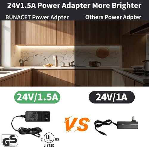Miniatura 3 de COB - Tira de luz LED de 40 pies/39.4 ft (1 rollo), blanco cálido, 3000 K, alto lumen, CRI 90+ con adaptador de corriente con certificación UL