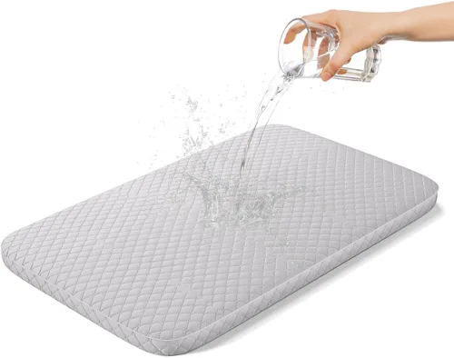 Miniatura 11 de Protector de colchón de moisés compatible con Dream On Me Karley Bassinet, transpirable, espuma premium, hipoalergénico, no tóxico, forma ovalada