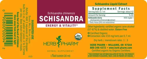 Miniatura 9 de Herb Pharm Extracto líquido orgánico certificado de bayas Schisandra - 1 onza