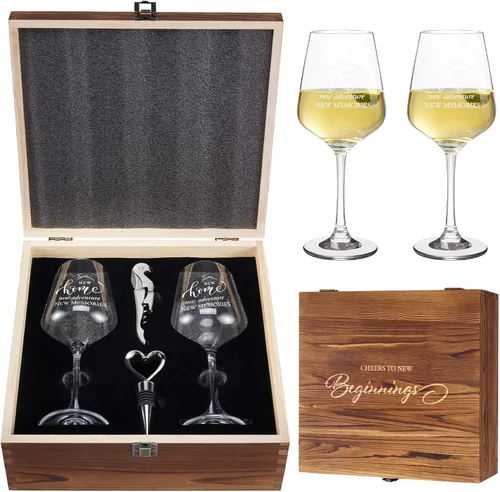 Miniatura 17 de AW BRIDAL Copas de vino Mr and Mrs Regalos de boda para parejas 2026, regalo de compromiso para parejas recién comprometidas, regalos de despedida