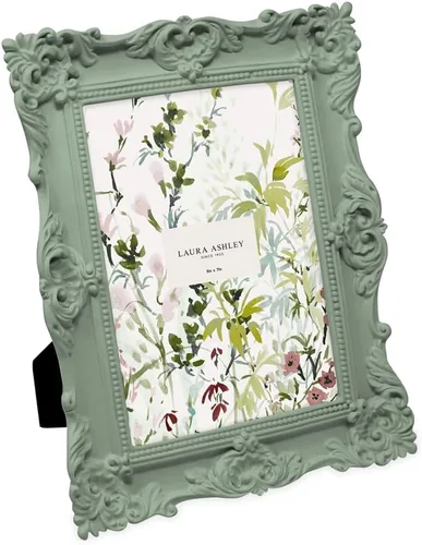 Miniatura 24 de Laura Ashley - Marco de fotos de 5 x 7 pulgadas, de resina texturizada y elaborada a mano, con caballete y gancho para mesa y pared, con diseño Negro