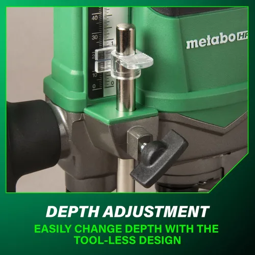 Miniatura 7 de Metabo HPT Fresadora de Inmersión Inalámbrica, Fresadora de Velocidad Variable de 36V, Hasta 46 Pies por Minuto, Diseño Ligero de 6.9 Libras, Luz