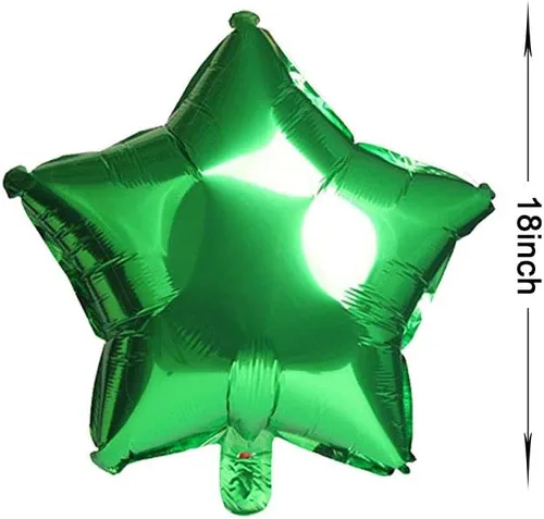 Miniatura 2 de 20 globos de estrella verde de 18 pulgadas, globos de papel de aluminio con estrella de Mylar para boda, cumpleaños, baby shower, primavera