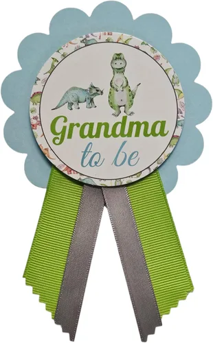 Miniatura 6 de Alfileres de dinosaurio para baby shower para mamá, papá, abuela, familia de la selva, es un espolvoreo de bebé para niño