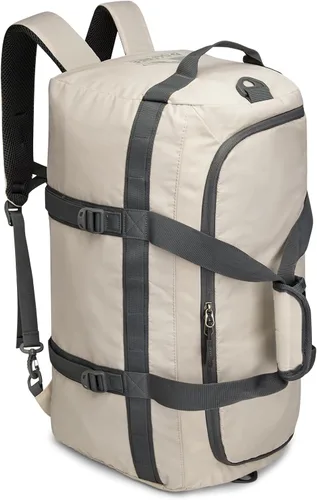 Miniatura 8 de G4Free Bolsa de gimnasio para mujeres y hombres, mochila de lona de 45 litros con compartimento para zapatos, resistente al agua, bolsa de viaje