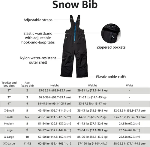 Miniatura 7 de Tienda Essentials Babero de nieve resistente al agua para niños y niños pequeños