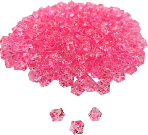 Miniatura 8 de 300 piedras de hielo acrílicas, piedras de hielo, cristales falsos a granel, diamantes de plástico para relleno de jarrón, decoración de boda, mesa