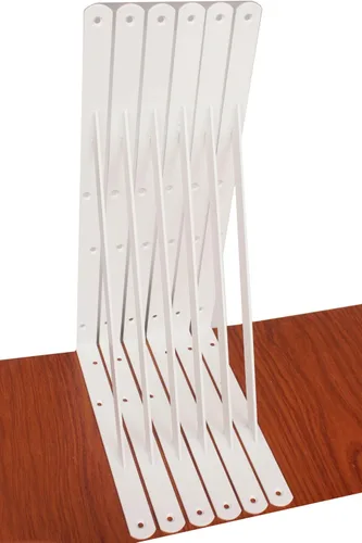 Miniatura 74 de Paquete de 16 soportes de estante resistentes negros de 20 pulgadas de largo x 12 pulgadas de alto con tornillos, soportes de estante de metal