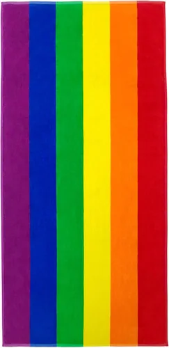 Miniatura 4 de Softerry Gay Flag - Toalla de playa LGBTQIA+ Pride Parade de 30 x 60 pulgadas, esponjosa, 450GSM, colores vibrantes, absorbente, 100% algodón Arco