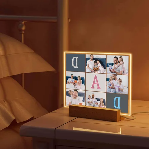 Miniatura 7 de Regalos de cumpleaños para el día del padre para papá, marcos personalizados con fotos para papá regalo de hija hijo, marcos de fotos personalizados