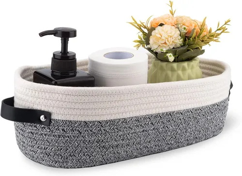 Miniatura 21 de Cesta para Inodoro, Cesta de Almacenamiento Tejida para la Parte Superior del Tanque del Inodoro, Decoración del Hogar Estilo Granja, Cestas