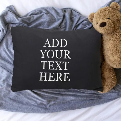 Miniatura 7 de Personalized Passion Fundas de almohada tamaño King (20 x 40 pulgadas), fundas de almohada suaves y acogedoras con cierre de sobre con nombre Negro