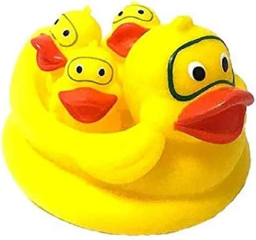 Miniatura 8 de Conjuntos de juguetes de baño de animales para bebé de goma (tiburón)