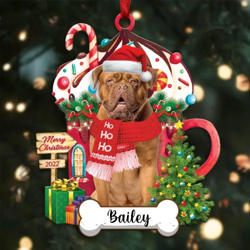Miniatura 75 de Amantes de los perros de Navidad – Navidad de perros disponibles para muchos perros Shi Tzu – Adorno con forma personalizada, adorno de Navidad