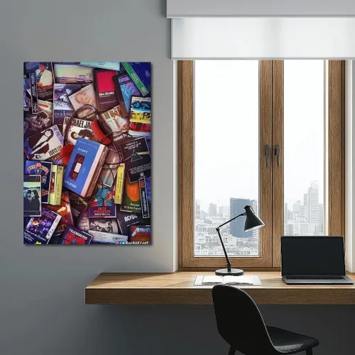 Miniatura 6 de La magia de los casetes y Sony Walkman: una inmersión en los años 80 retro - Impresión artística de pared, pintura para decoración del hogar