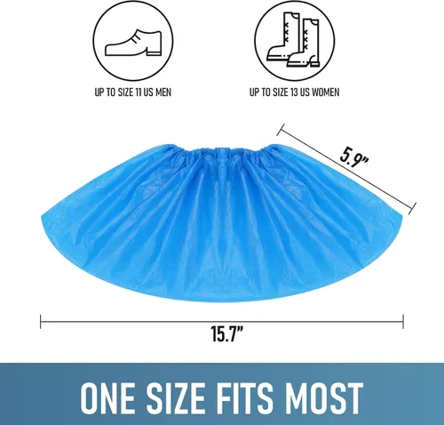 Miniatura 6 de Buself Fundas desechables antideslizantes – Paquete de 100 (50 pares), fundas impermeables y reciclables para botines de zapatos para interiores, se