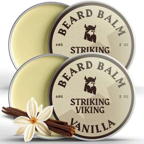 Miniatura 15 de Striking Viking Bálsamo para barba de cedro, paquete de 2 onzas líquidas, cedro, suaviza e hidrata con manteca de barba y karité, domina los vuelos
