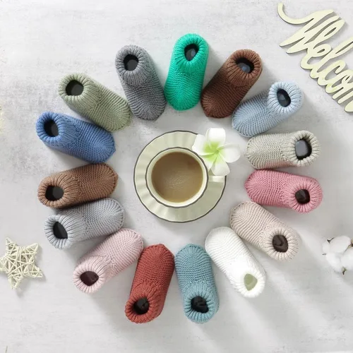 Miniatura 7 de YIXPOH Botines para bebé, recién nacido, primeros pasos, antideslizantes, para cuna, calcetines de punto cálido