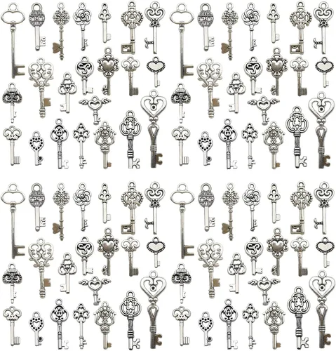 Miniatura 9 de WOCRAFT 120 piezas de dijes de gato de plata envejecida para fabricación de joyas, dijes de gato de aleación para manualidades DIY (SN015)