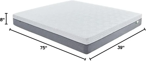 Miniatura 2 de Novilla Colchón tamaño individual, colchón de espuma viscoelástica de gel de 8 pulgadas para aliviar la presión, apoyo mejorado y comodidad de Bliss