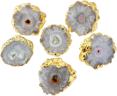 Miniatura 4 de SUNYIK Aretes de ágata natural de cuarzo para mujer, Ágata