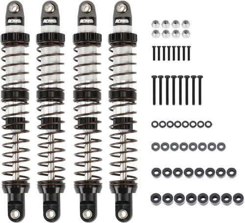 Miniatura 13 de RCAWD Amortiguadores de 80 mm 7075 Universales para actualizaciones de rastreador RC 1/10, amortiguadores RC con resorte para SCX10 I II III Pro Azul