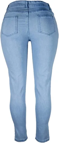 Miniatura 6 de Pantalones de mezclilla ajustados de cintura alta de corte grande, pantalones de mezclilla ajustados para mujer, pantalones de mezclilla
