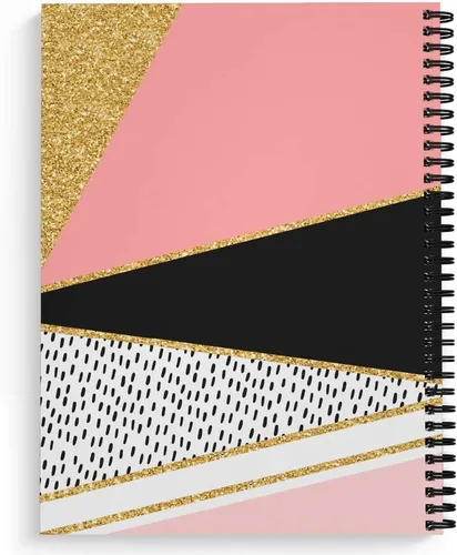 Miniatura 7 de Softcover Girl With A Dream - Cuaderno motivacional en espiral de 8.5 x 11 pulgadas, 120 páginas con rayas anchas, cubierta laminada brillante