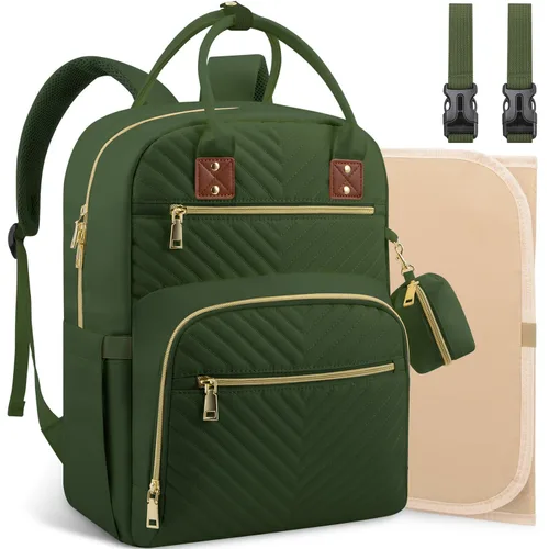 Tenot Mochila para pañales de bebé, bolsas de pañales de viaje para niñas y niños, bolsa de bebé de gran capacidad, mochila para mujeres, color