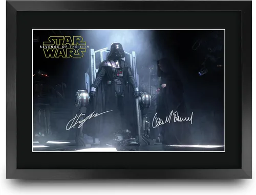 Miniatura 21 de HWC Trading Star Wars Episodio 1 La Amenaza Fantasma Regalos Presentación Impresa Autografiada Montaje para Fans de Recuerdos de Películas - 16" x