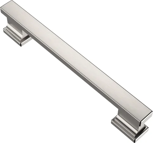 Miniatura 65 de Alzassbg Paquete de 10 tiradores de gabinete de latón antiguo cepillado, 3-3/4 pulgadas (3.780 in) con orificios centrales, manijas de gabinete
