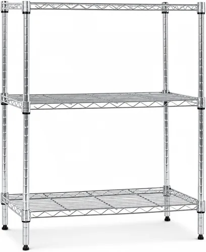 Miniatura 35 de Estantería de 3 niveles, estantería pequeña ajustable para armario, estantes de almacenamiento de cocina con ruedas, organizador de alambre de acero