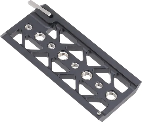 Miniatura 3 de Fotga Placa de cola de milano estándar de 5 pulgadas y 5 pulgadas con orificios de tornillo de 1/4 "-20 3/8"-16 para soporte de luz de trípode