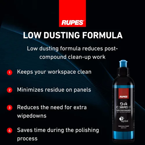 Miniatura 3 de RUPES Compuesto de pulido de corte grueso D-A de alto rendimiento de 8.5 fl oz para detallar y eliminar arañazos de automóviles (paquete de 1)