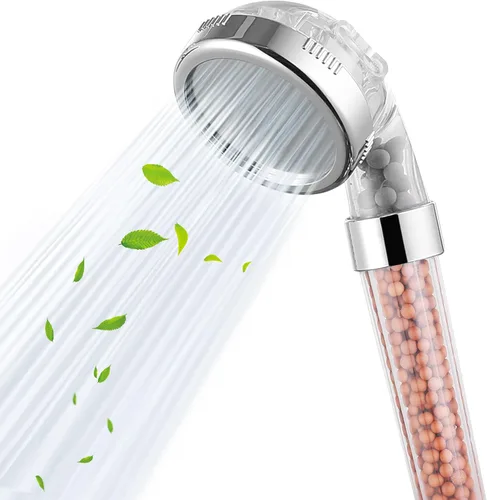 Cabezal de ducha de mano con filtro - Cabezal de ducha de alta presión con 3 ajustes de pulverización, filtro para agua dura - Para piel y cabello