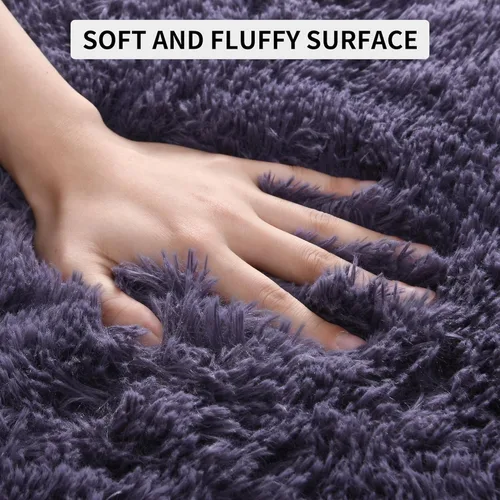 Miniatura 5 de Tepook - Alfombra súper suave y peluda para dormitorio, alfombras modernas peludas para niños para sala de estar, alfombra de felpa