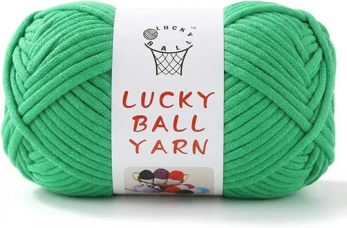 Miniatura 23 de LUCKY BALL Hilo para ganchillo, 3.53 oz/109 yardas, 70% algodón, 30% nailon, #5, hilo de tubo voluminoso para tejer, para bolsos, sombreros