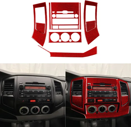 Miniatura 34 de 2 unids velocímetro coche marco ajuste medidor de aceite cubierta tacómetro calcomanía calcomanía odómetro compatible con Toyota Tacoma 2009 2010