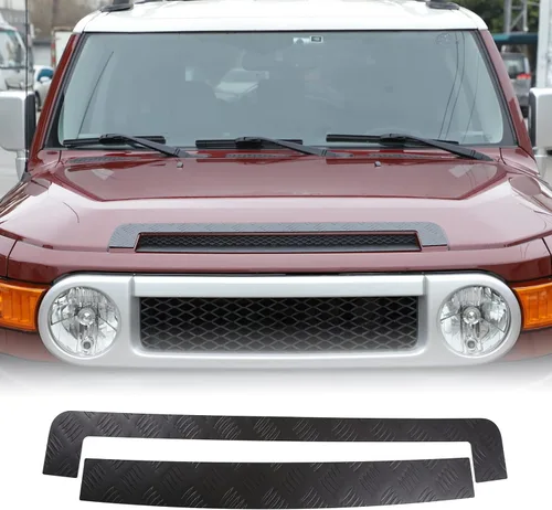 Moldura de ventilación para el capó del automóvil, compatible con Toyot@ FJ Cruiser 2007-2021, cubierta de rejilla de entrada de aire, moldura de