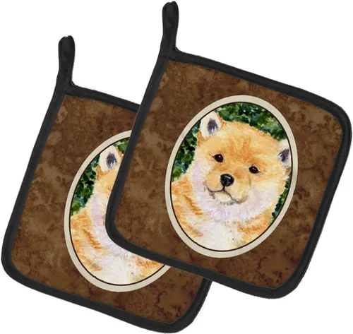 Miniatura 26 de Caroline's Treasures SS8617PTHD - Juego de soportes para ollas de cocina resistentes al calor, almohadillas calientes para horno para cocinar, Husky