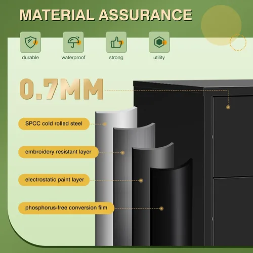 Miniatura 6 de Gabinete de Almacenamiento para Oficina, Cajonera de 5 Cajones, Soporte para Impresora con Estantes de Almacenamiento, Gabinete Metálico Móvil