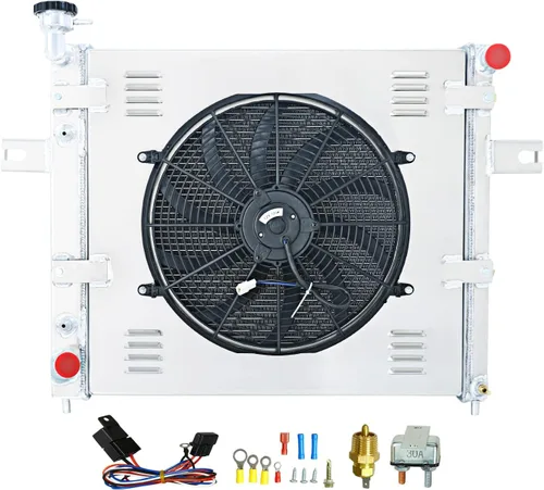 Grand Cherokee - Ventilador eléctrico de aluminio de 3 filas de repuesto para Jeep Grand Cherokee Laredo Limited 1999-2004 4.0L L6 AT 2000 2001 200