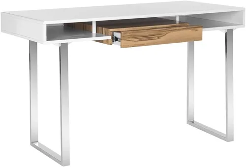 Miniatura 5 de Safavieh Home Collection Metropolitan - Escritorio para computadora blanco y cromado