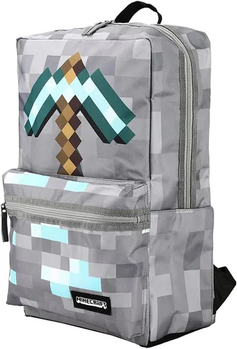 Mochila gris Minecraft Axe Print