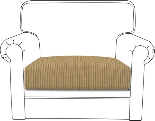 Miniatura 128 de Easy-Going - 4 Fundas de cojín elásticas para sofá seccional, izquierda/derecha, en forma de L, funda de asiento antideslizante, suave, flexible