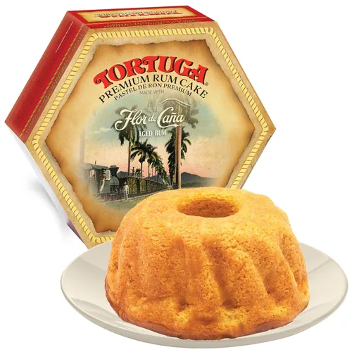 Tortuga Pastel de ron prémium Flor de Cana 16oz